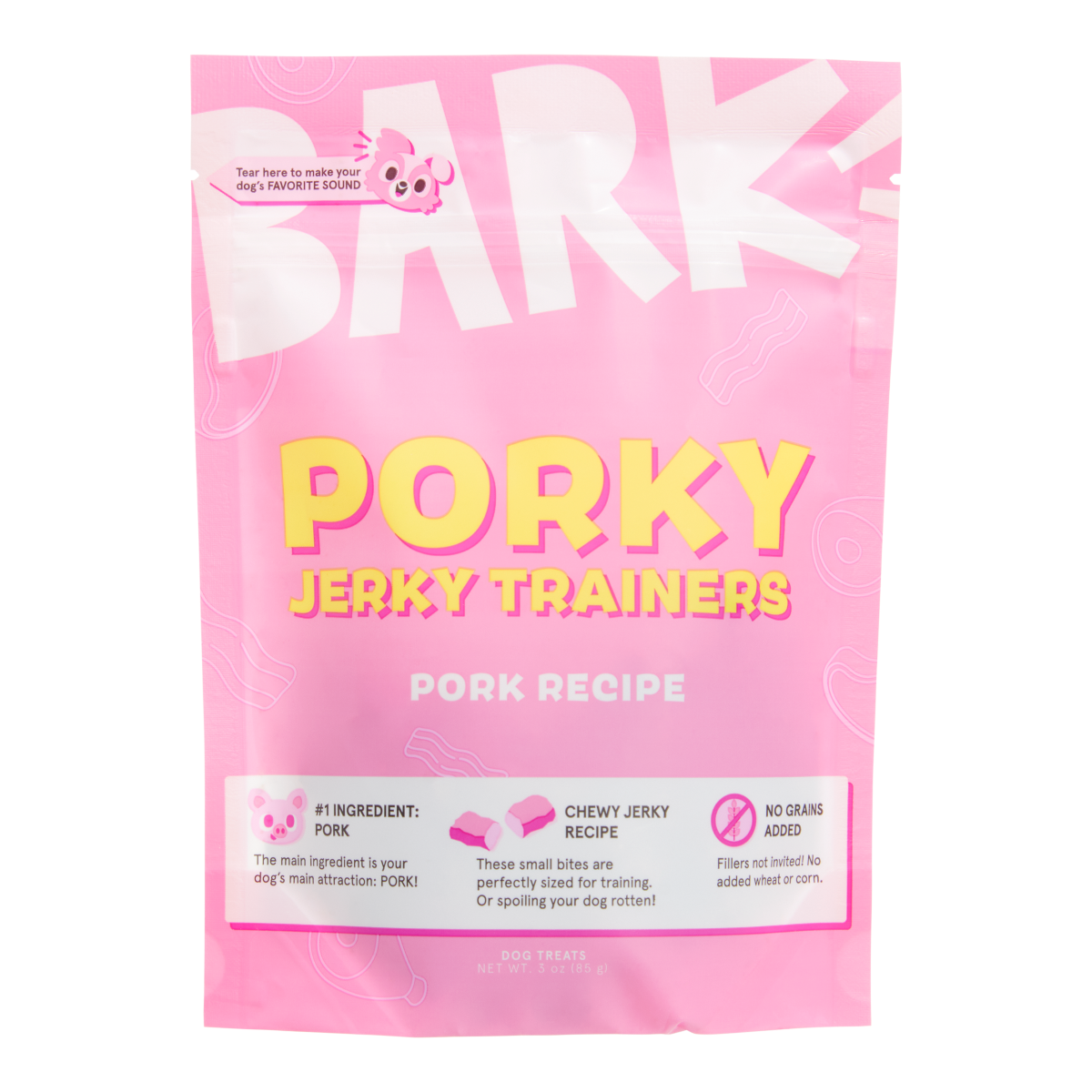 Porky Jerky Trainers Dog Treats, 3 oz