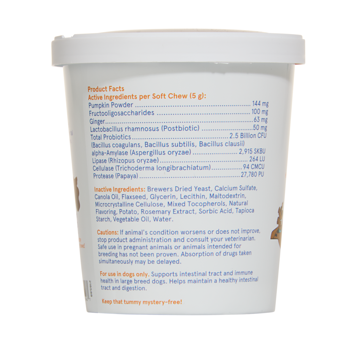 Digestive Dog Treat Supplements, 30 Ct#Size_L