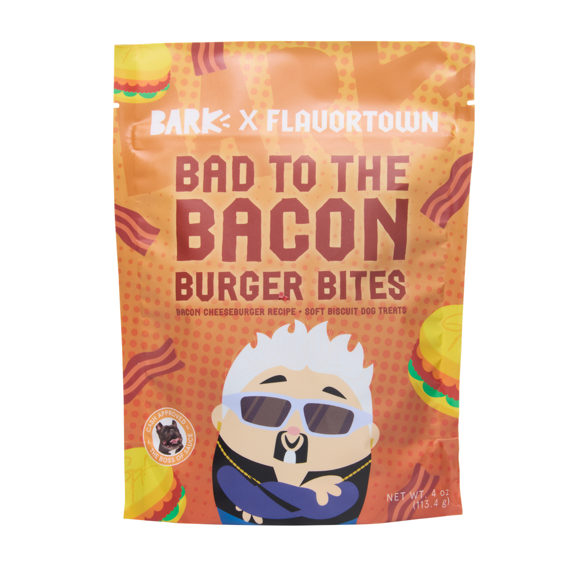 Bad To The Bacon Burger Bites Soft Biscuit Dog Treats, 4 oz