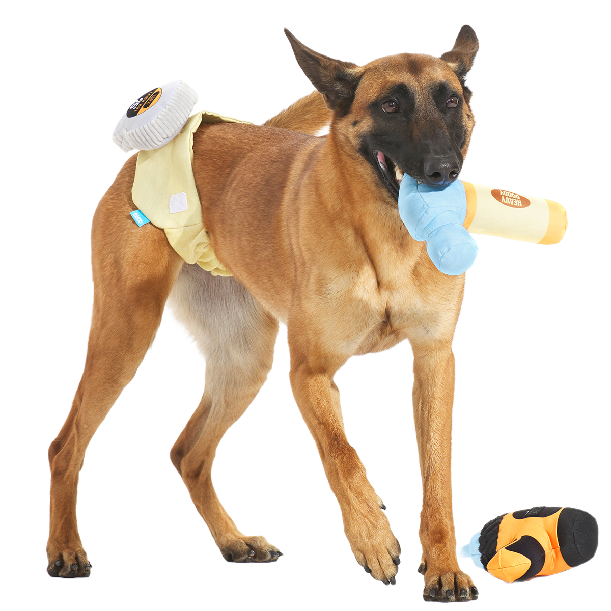 Fixer Pupper Tool Belt Plush Wearable Multi-Part Dog Toy