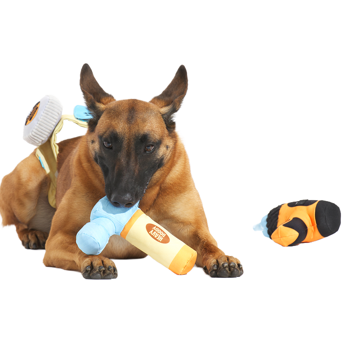 Fixer Pupper Tool Belt Plush Wearable Multi-Part Dog Toy