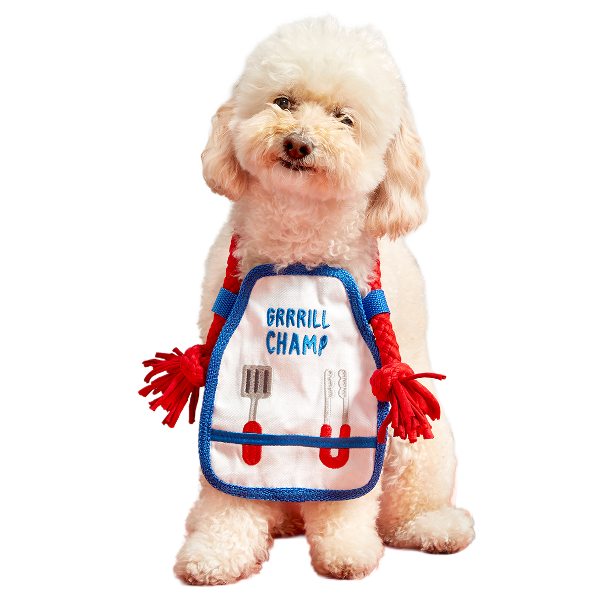 Grrrill Champ Apron Plush Tug + Wearable Dog Toy