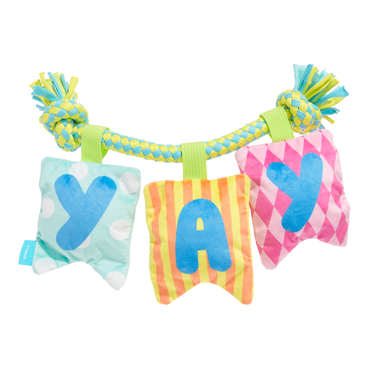 Happy Yay Banner Plush Tug Dog Toy