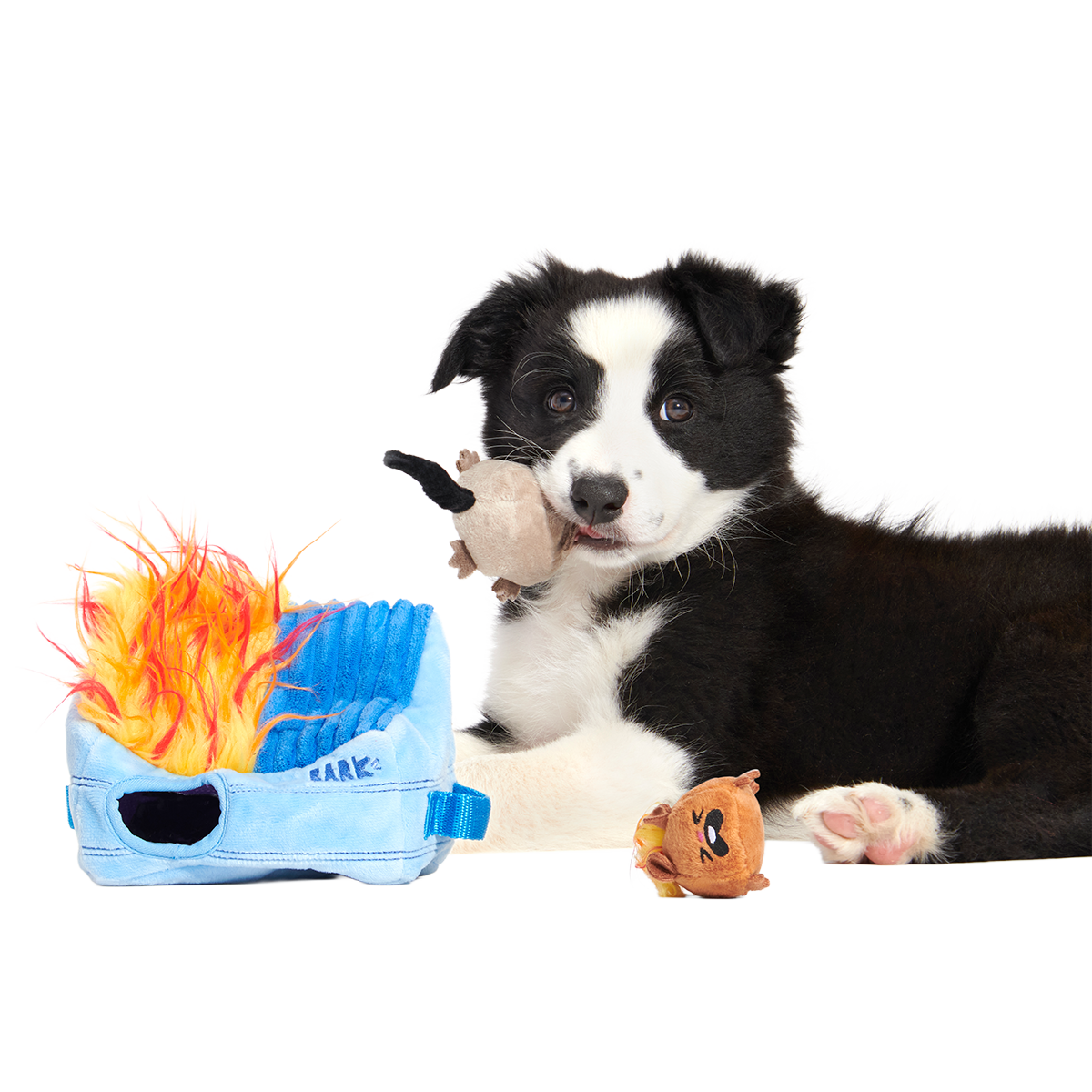 Hide n' Squeak Dumpster Fire Plush Multi-Part + Enrichment Dog Toy