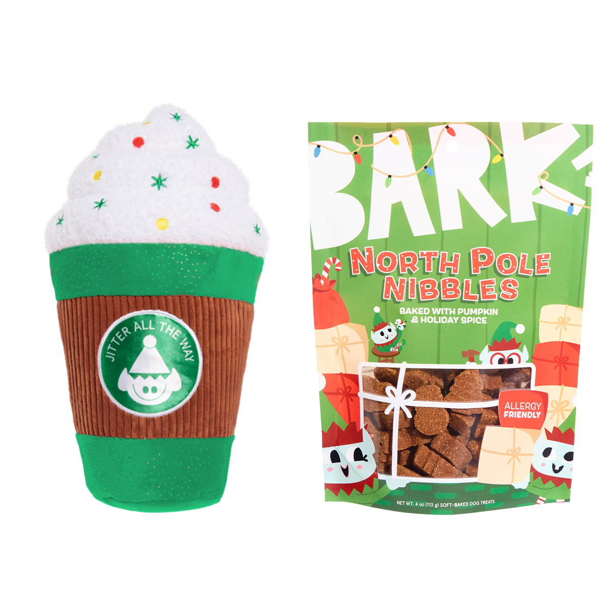 Ho Ho Go Dog Toy and Dog Treat Bundle