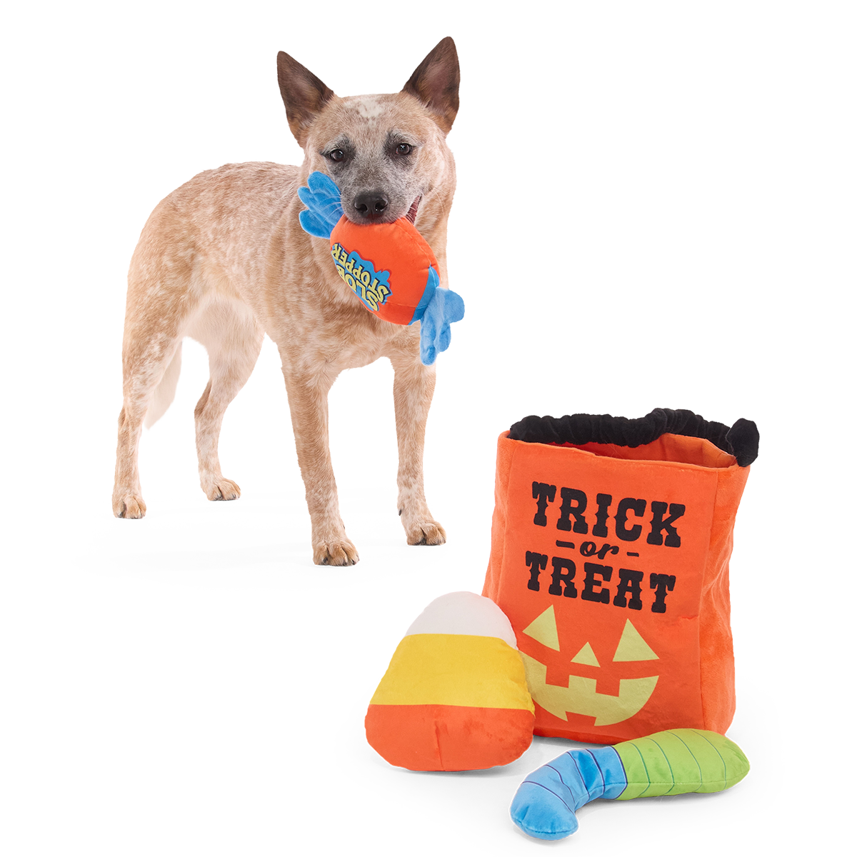 Candy Haul-O-Ween Plush Multi-Part + Tug + Enrichment Dog Toy