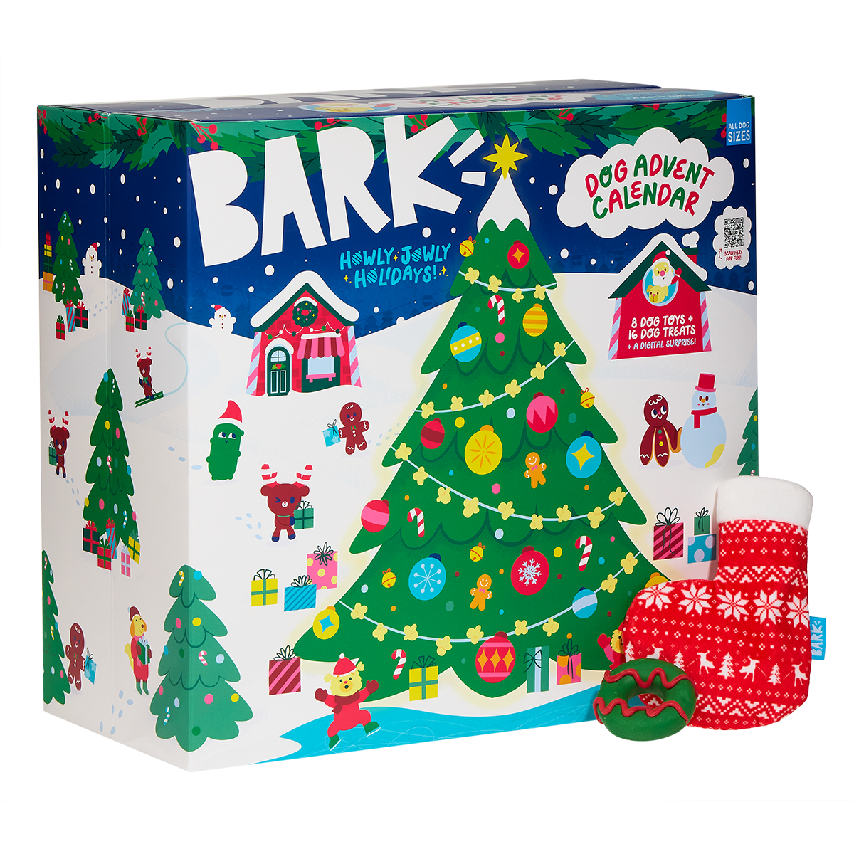 Howly Jowly Holidays Dog Toy & Dog Treat Advent Calendar