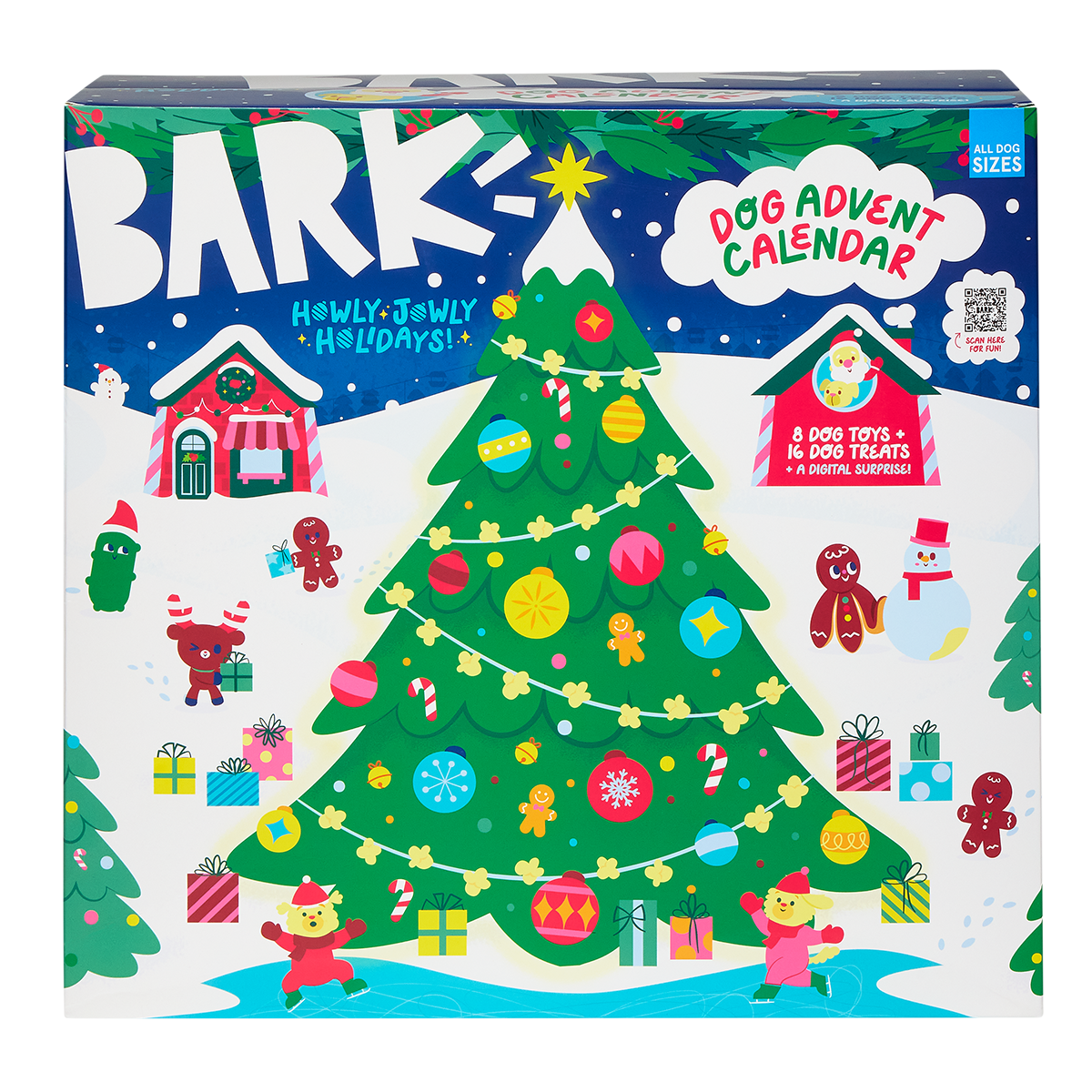 Howly Jowly Holidays Dog Toy & Dog Treat Advent Calendar