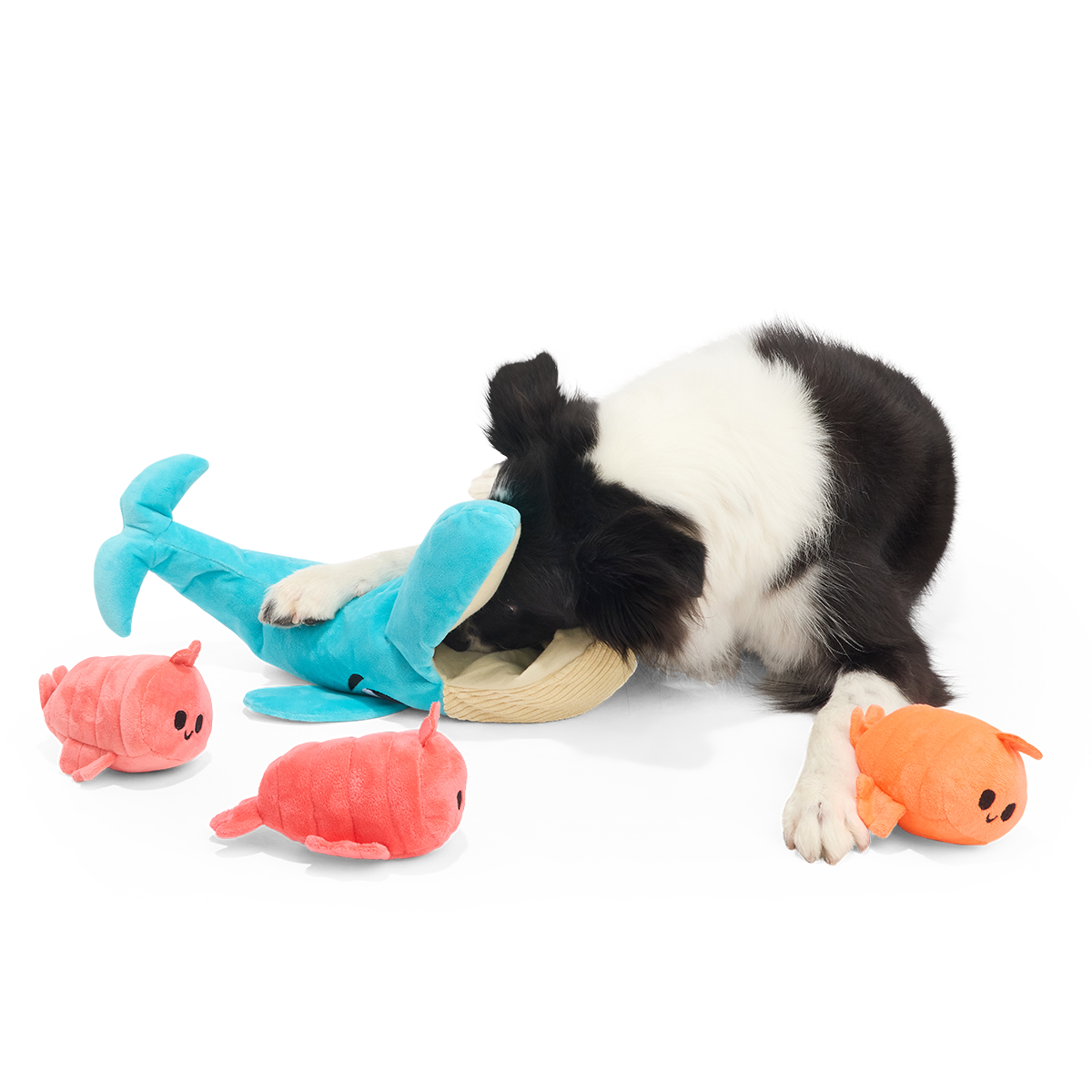 Hungry Hungry Humpback Plush Extra-Large + Multi-Part + Enrichment Dog Toy