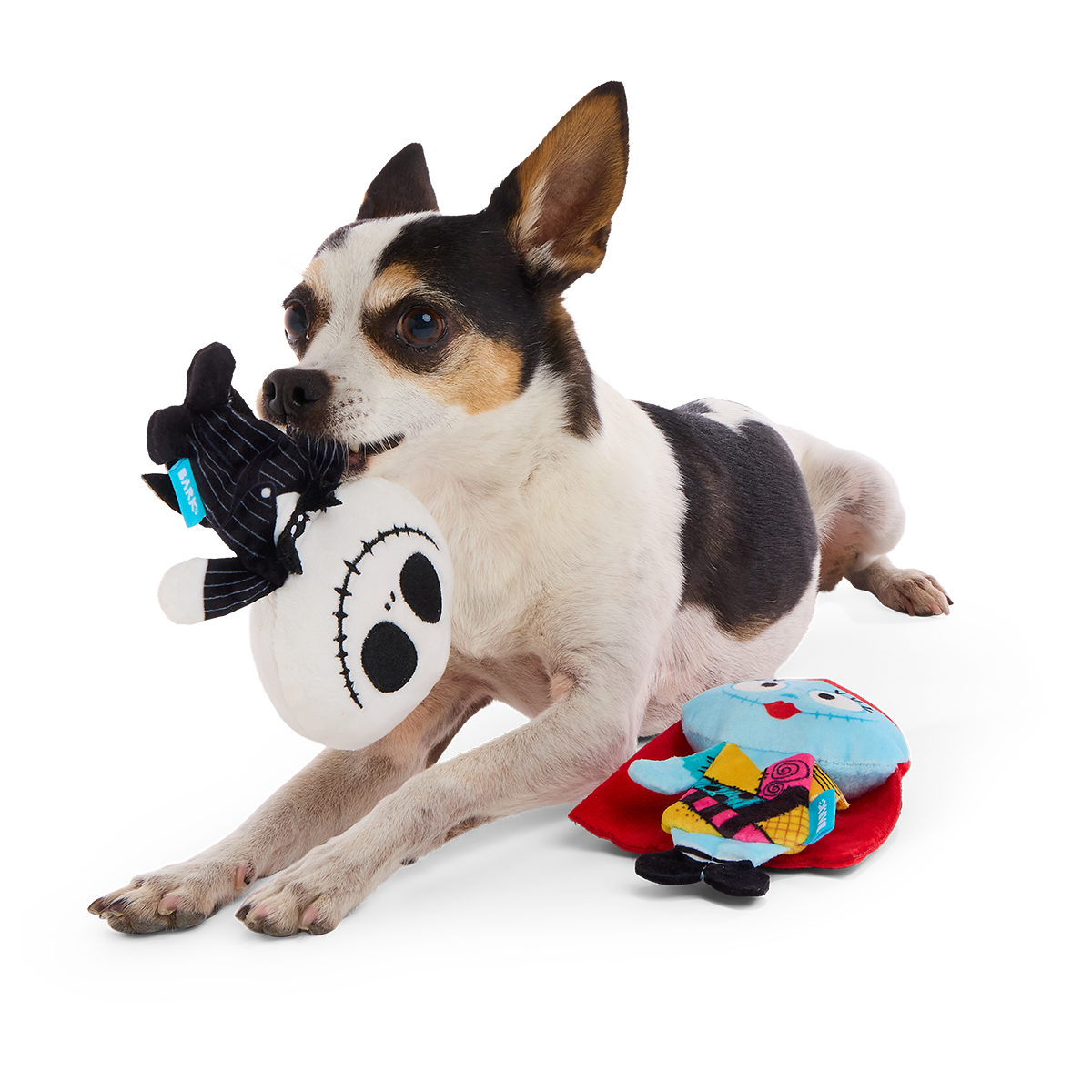 Jack & Sally Furever Plush Multi-Part + Tug Dog Toy