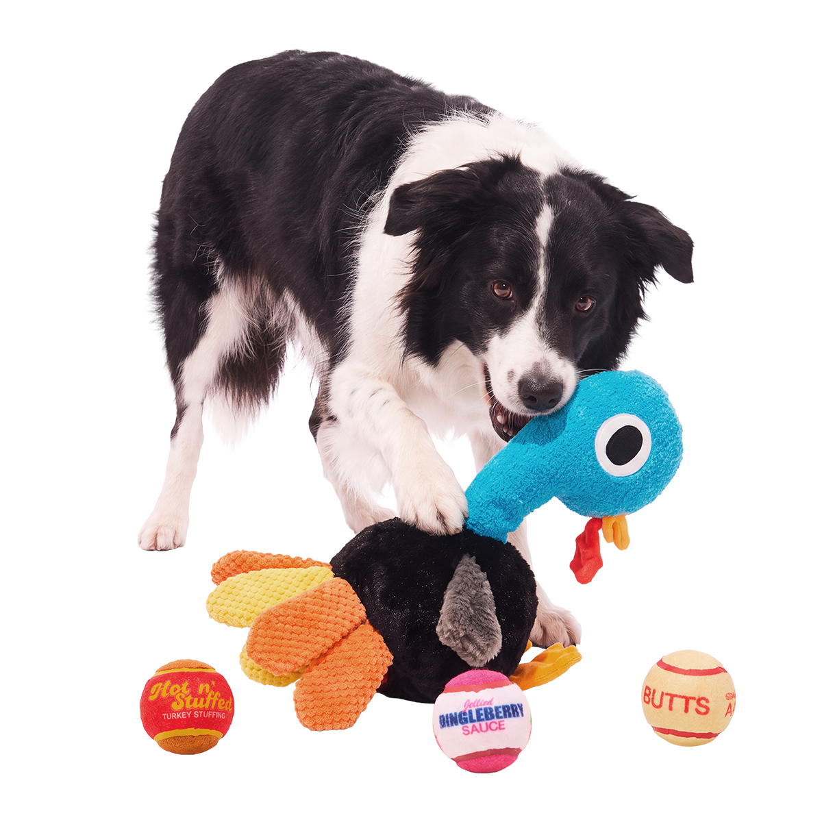 Jerky Turkey Plush XXL Multi-Part + Fetch + Enrichment Dog Toy