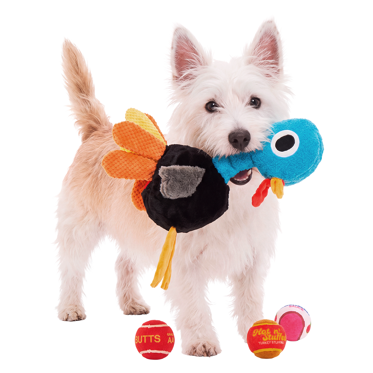 Jerky Turkey Plush XXL Multi-Part + Fetch + Enrichment Dog Toy