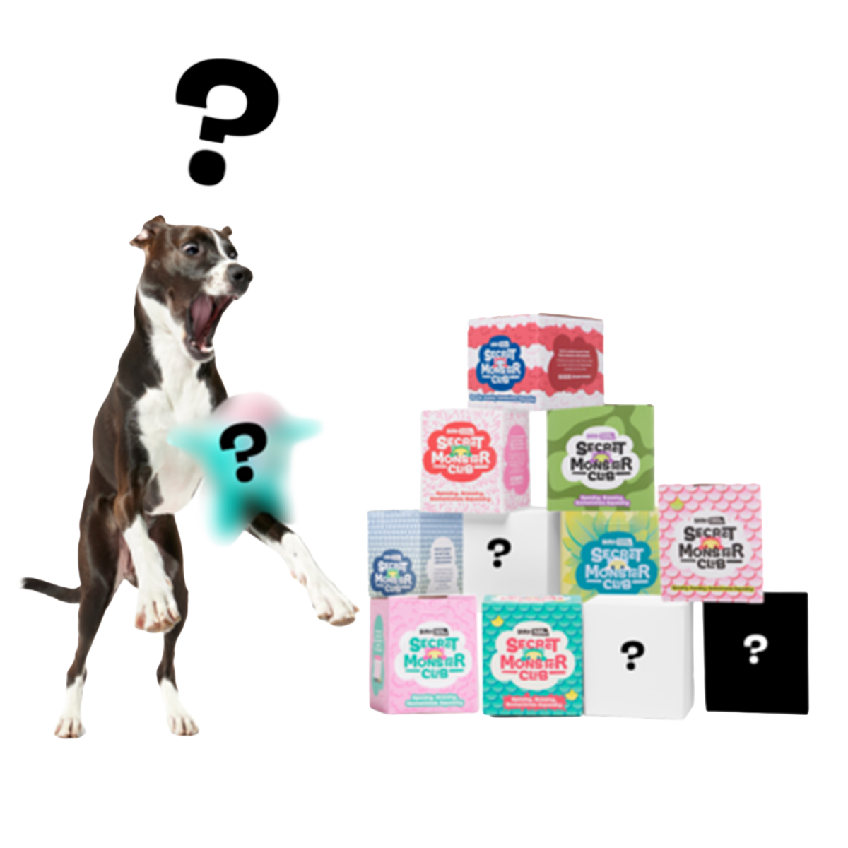 Secret Monster Club, Super Chewer Durable 2-in-1 Rip and Reveal Monthly Dog Toys