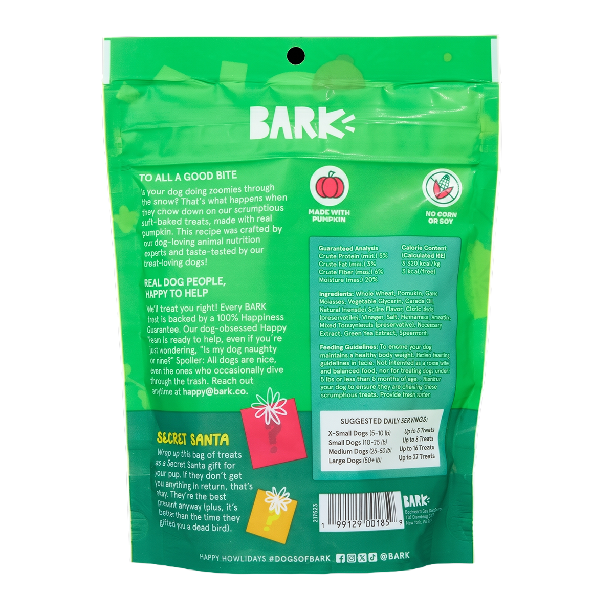 Nibble All the Ways Pumpkin Soft-Baked Dog Treats, 4 oz