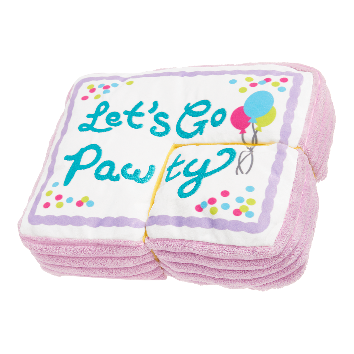 Piece Of Sheet Cake Plush Multi-Part Dog Toy