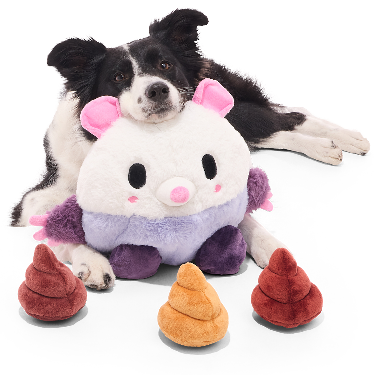 Poopers the Opossum Plush Extra-Large Multi-Part + Enrichment Dog Toy