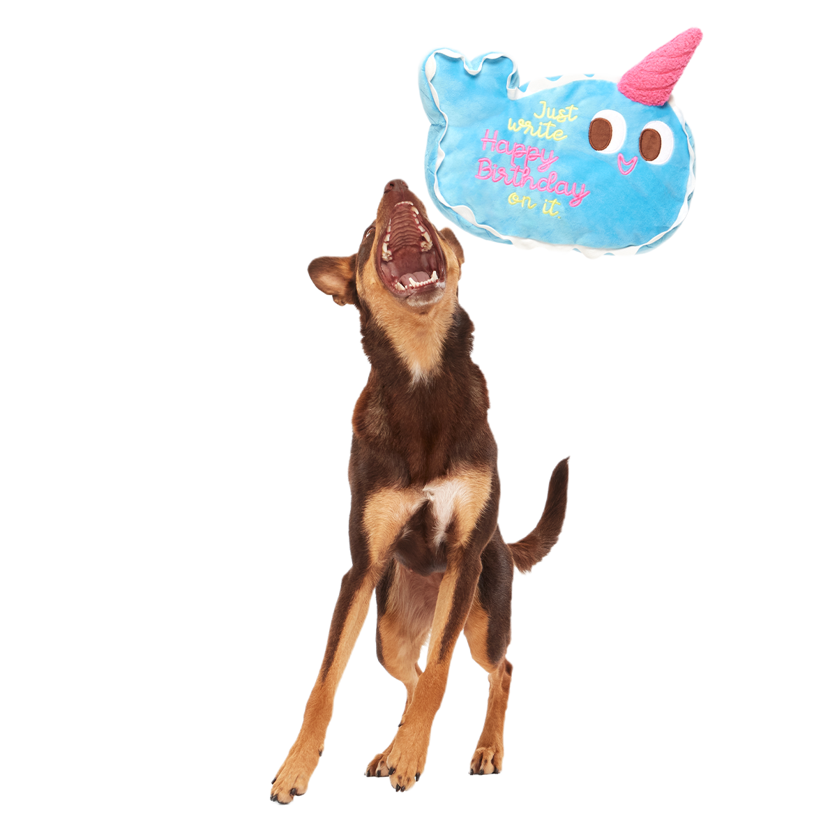 Pudgy the Narwhal Cake Plush Extra-Large Dog Toy