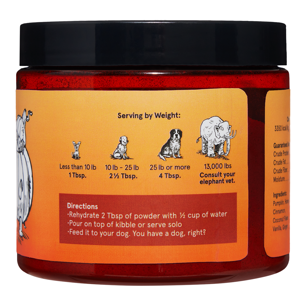 Pumpkin Spice, And Everything Nice Vegetarian Dog Food Meal Topper, 6.1 oz