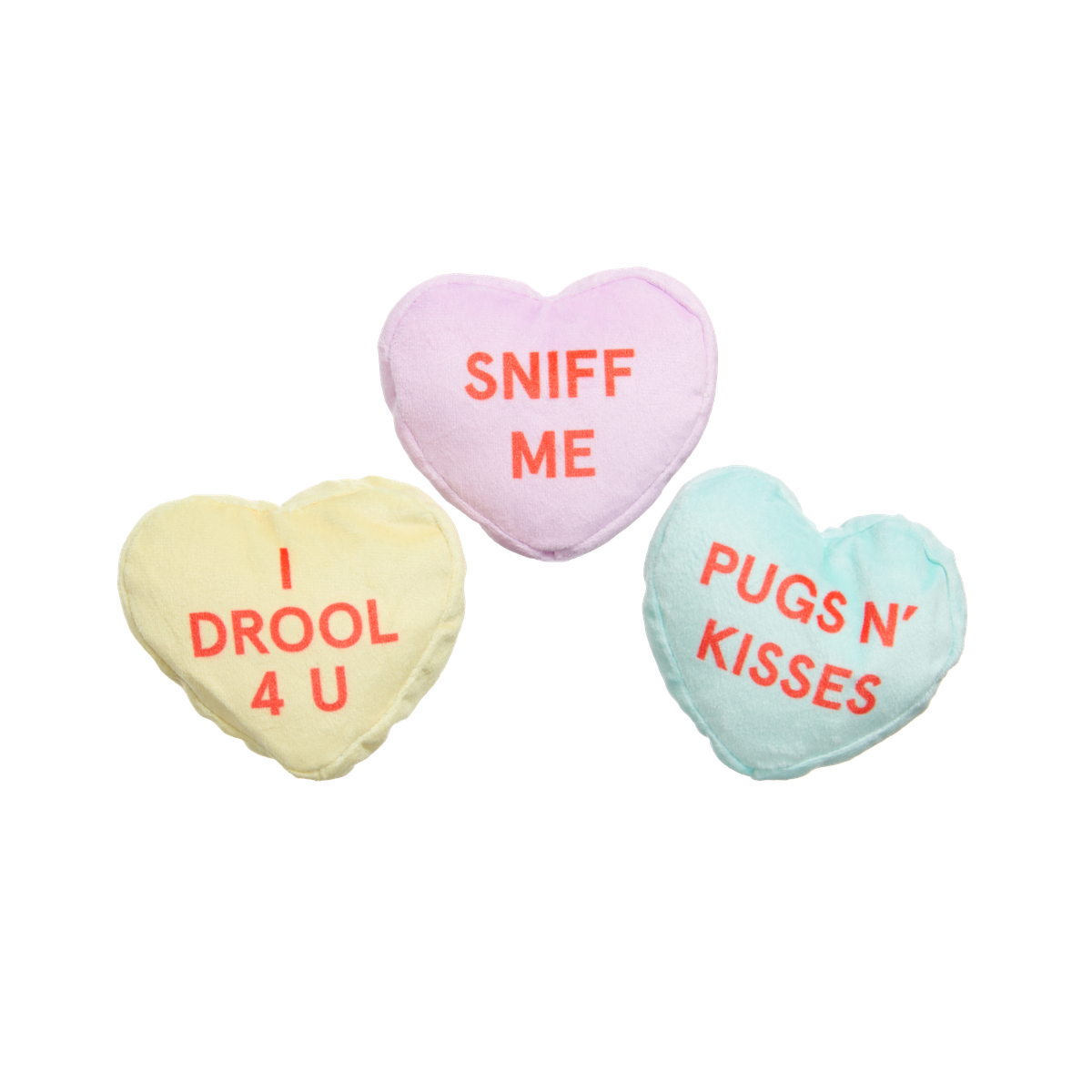 Squeak Hearts Plush Multi-Part + Enrichment Dog Toy