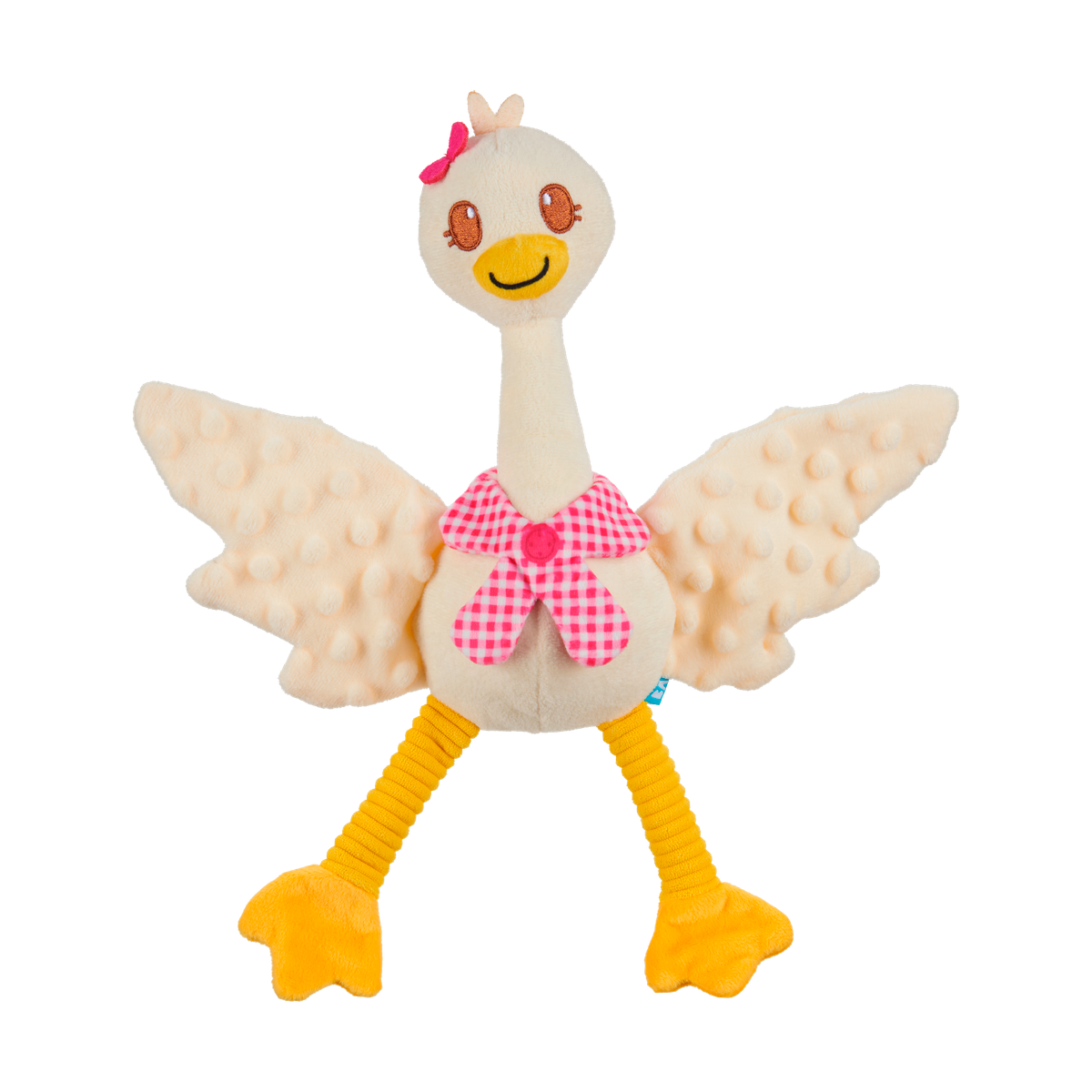 Farmer's Barket Gingham Goose Plush Tug + Extra-Large Dog Toy