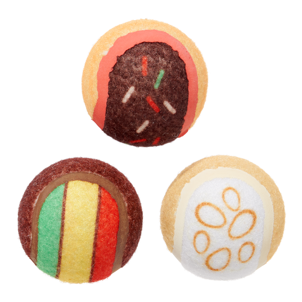 Ballscoti Cookies Plush Multi-Part Fetch Dog Toy