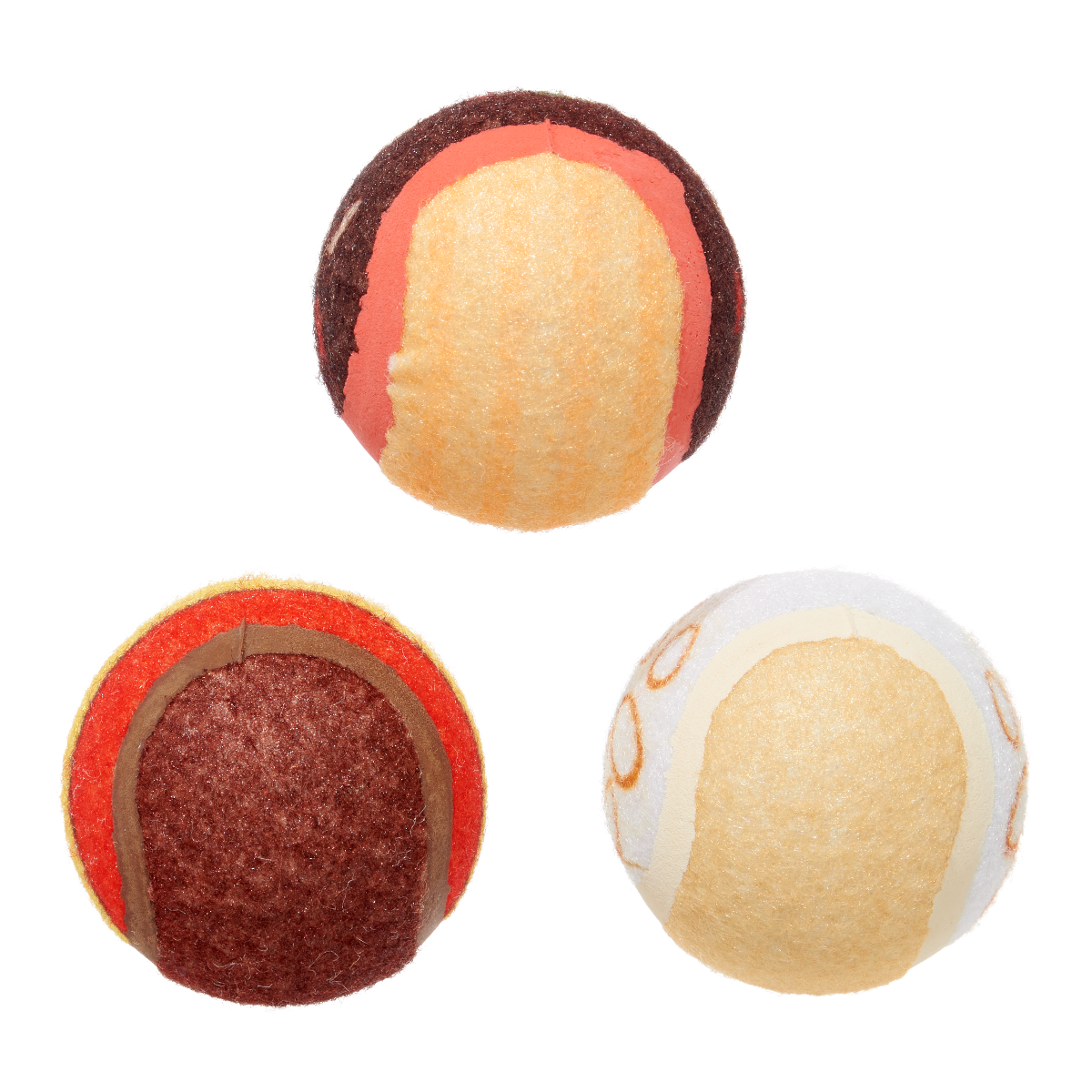 Ballscoti Cookies Plush Multi-Part Fetch Dog Toy