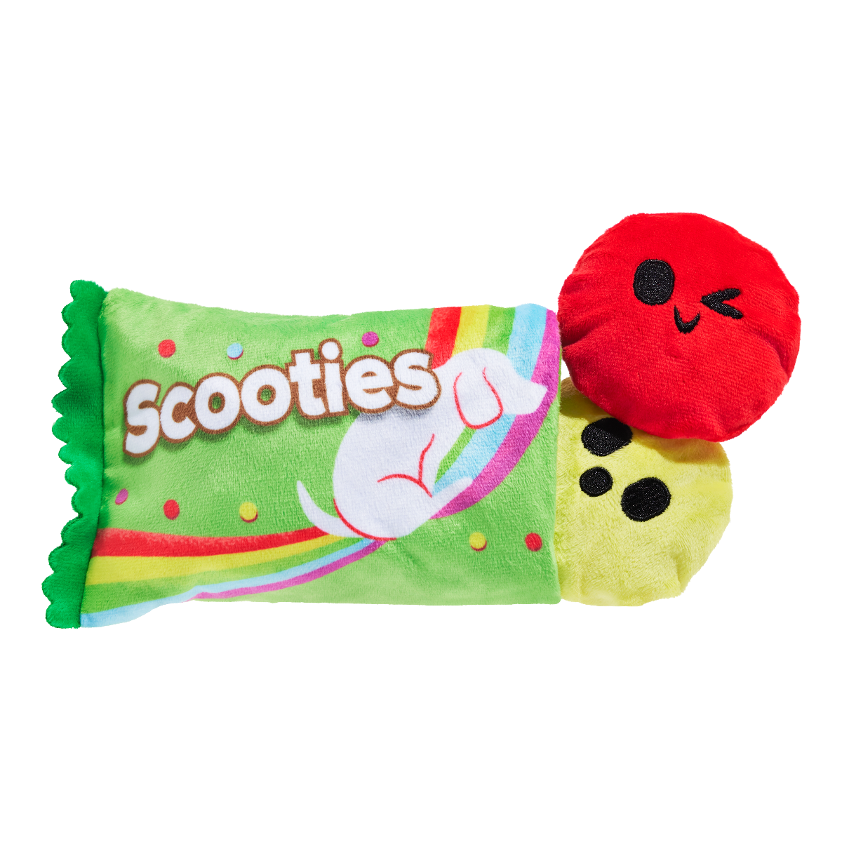 Scooties Candy Plush Multi-Part + Enrichment Dog Toy