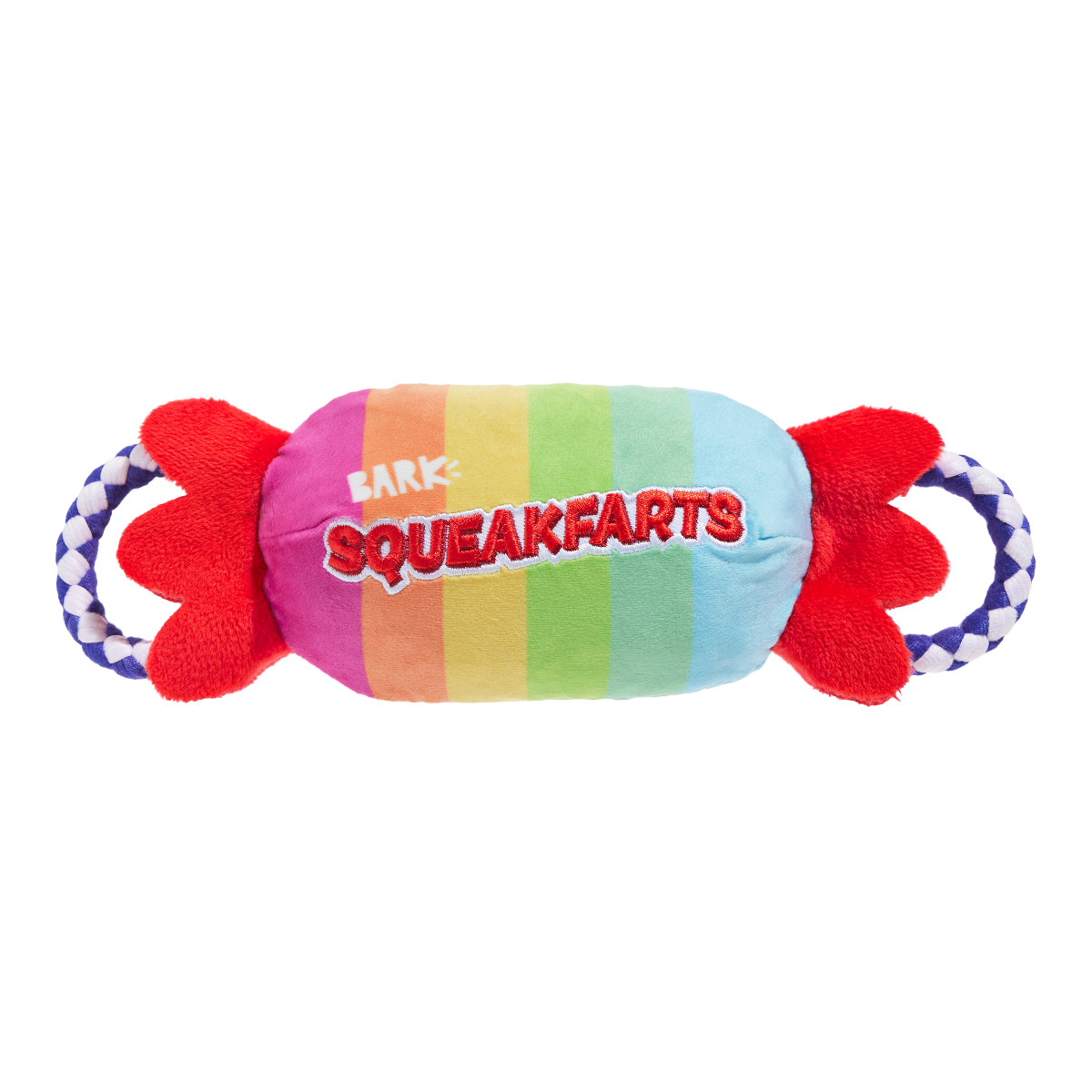 SqueakFarts Candy Plush Tug Dog Toy