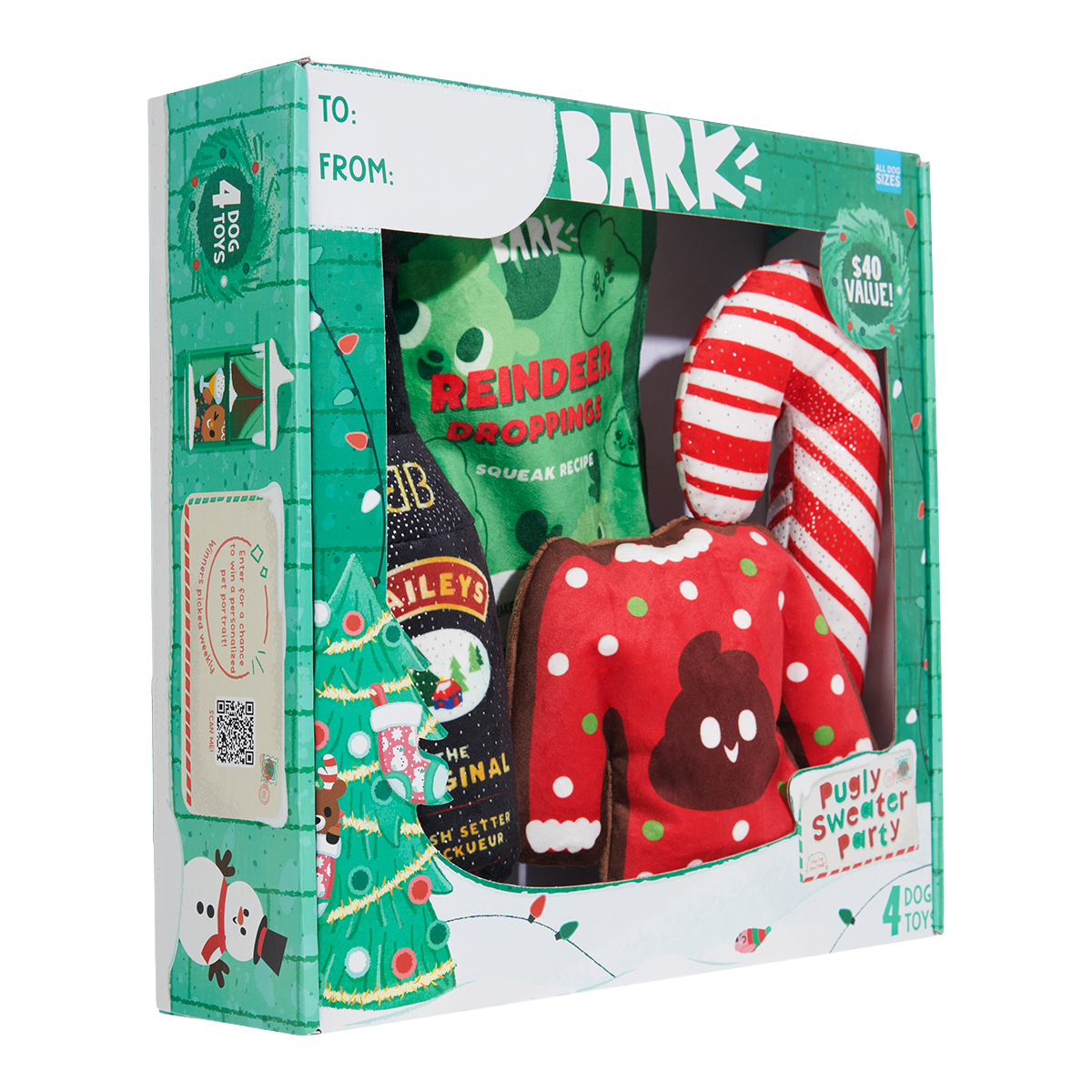 Pugly Sweater Party Plush Dog Toy Bundle