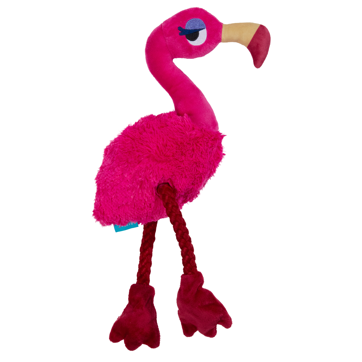 Fahari Flamingo Plush Extra-Large + Tug Dog Toy