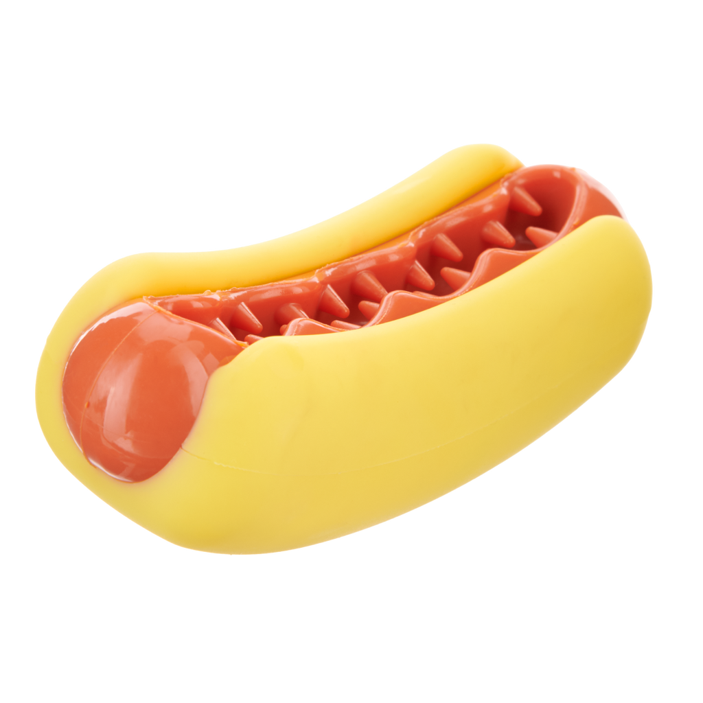 Treat Meat Hotdog Super Chewer Durable Enrichment Dog Toy – BARK