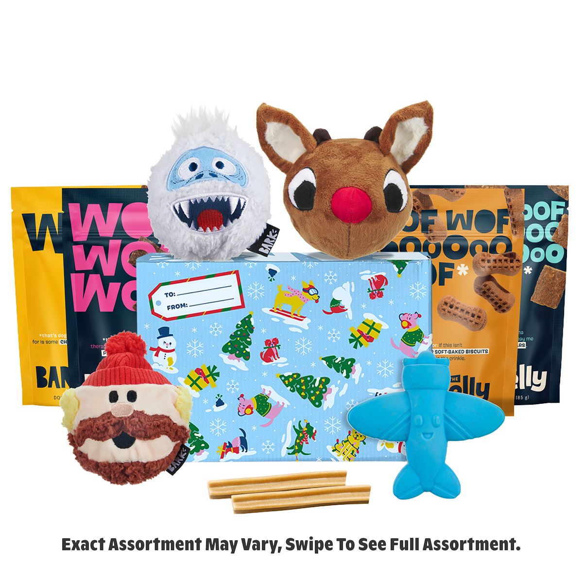 Rudolph® Holiday Super Chewer Gift Box#Assortment_Double Deluxe #Dog Size_L