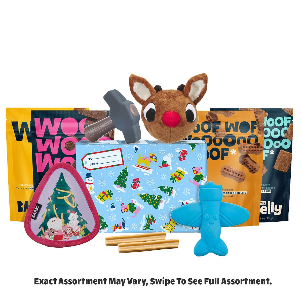Rudolph® Holiday Super Chewer Gift Box#Assortment_Double Deluxe #Dog Size_S