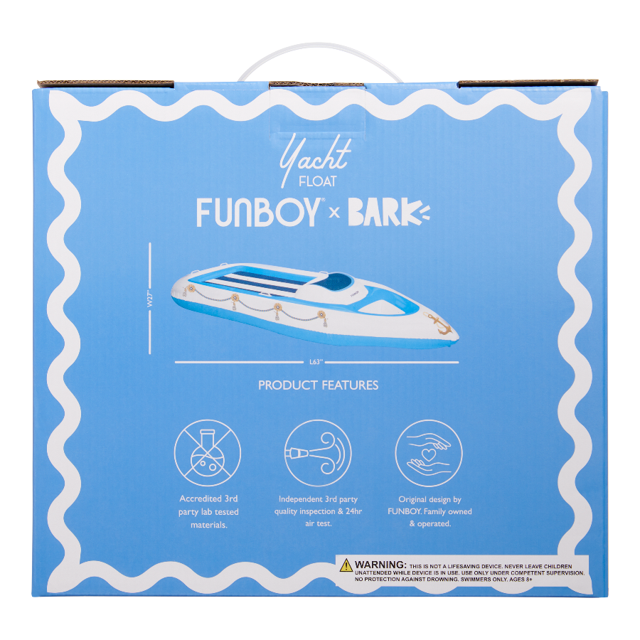 Funboy x BARK Dog Yacht Pool Float