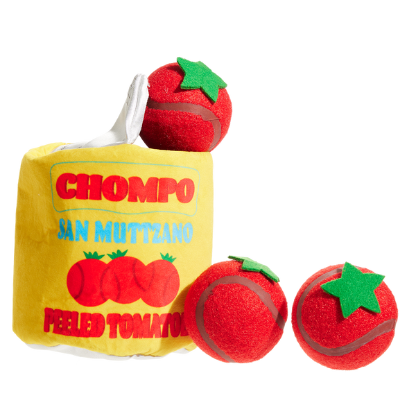 ドッグフード tomoyan San Muttzano Tomatoes Plush Multi-Part Enrichment + Fetch Dog Toy
