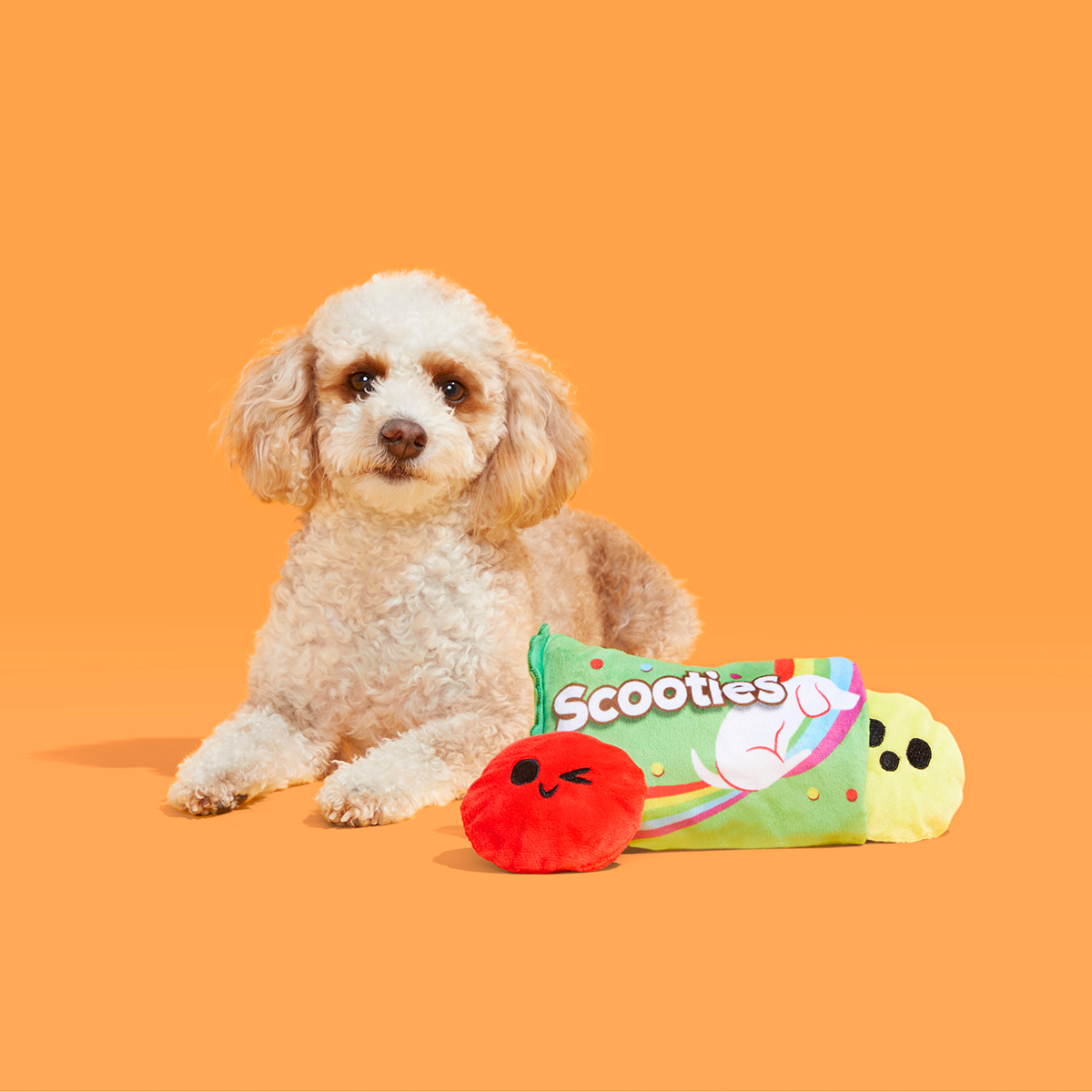 Scooties Candy Plush Multi-Part + Enrichment Dog Toy