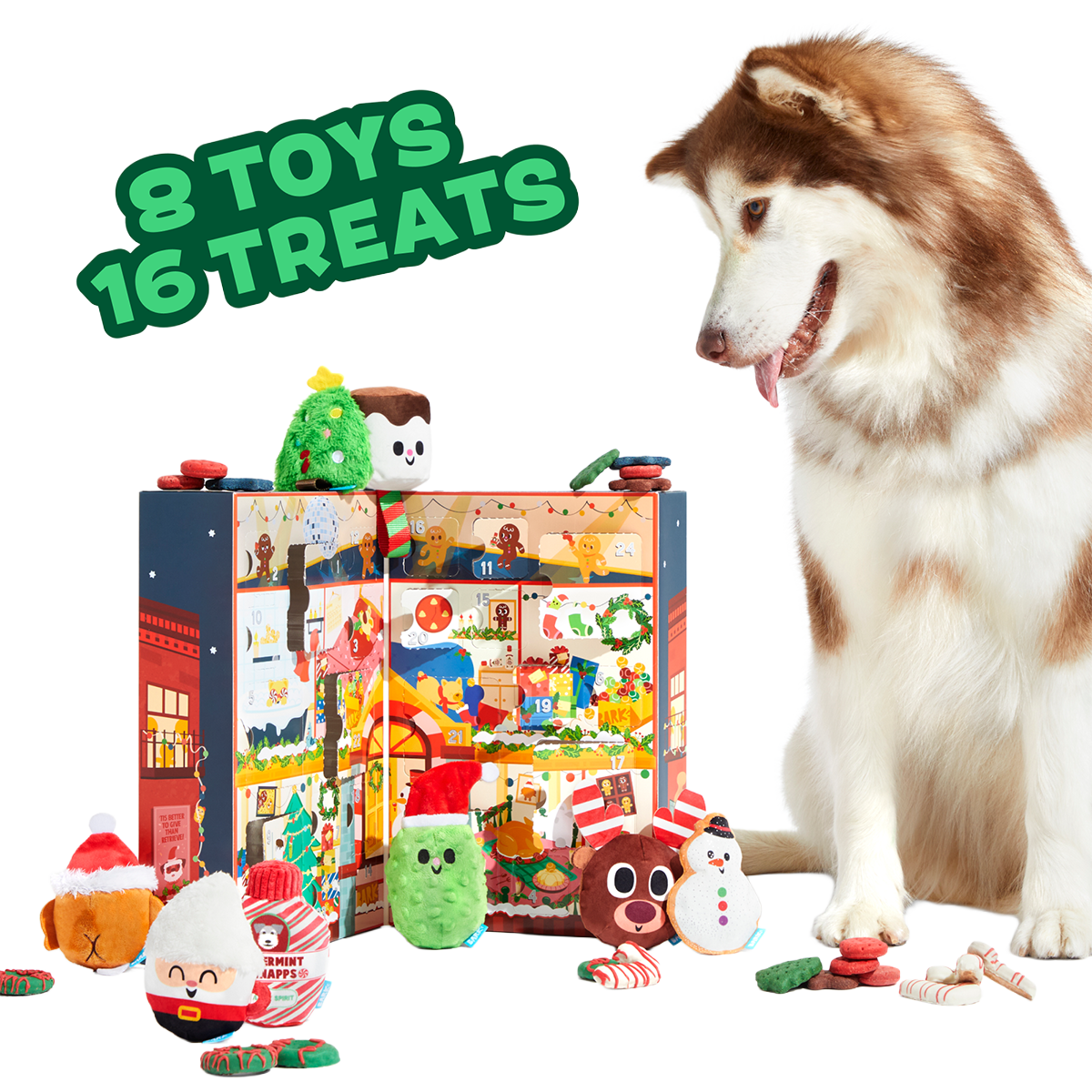 Season's Treatings Toy & Treat Dog Advent Calendar