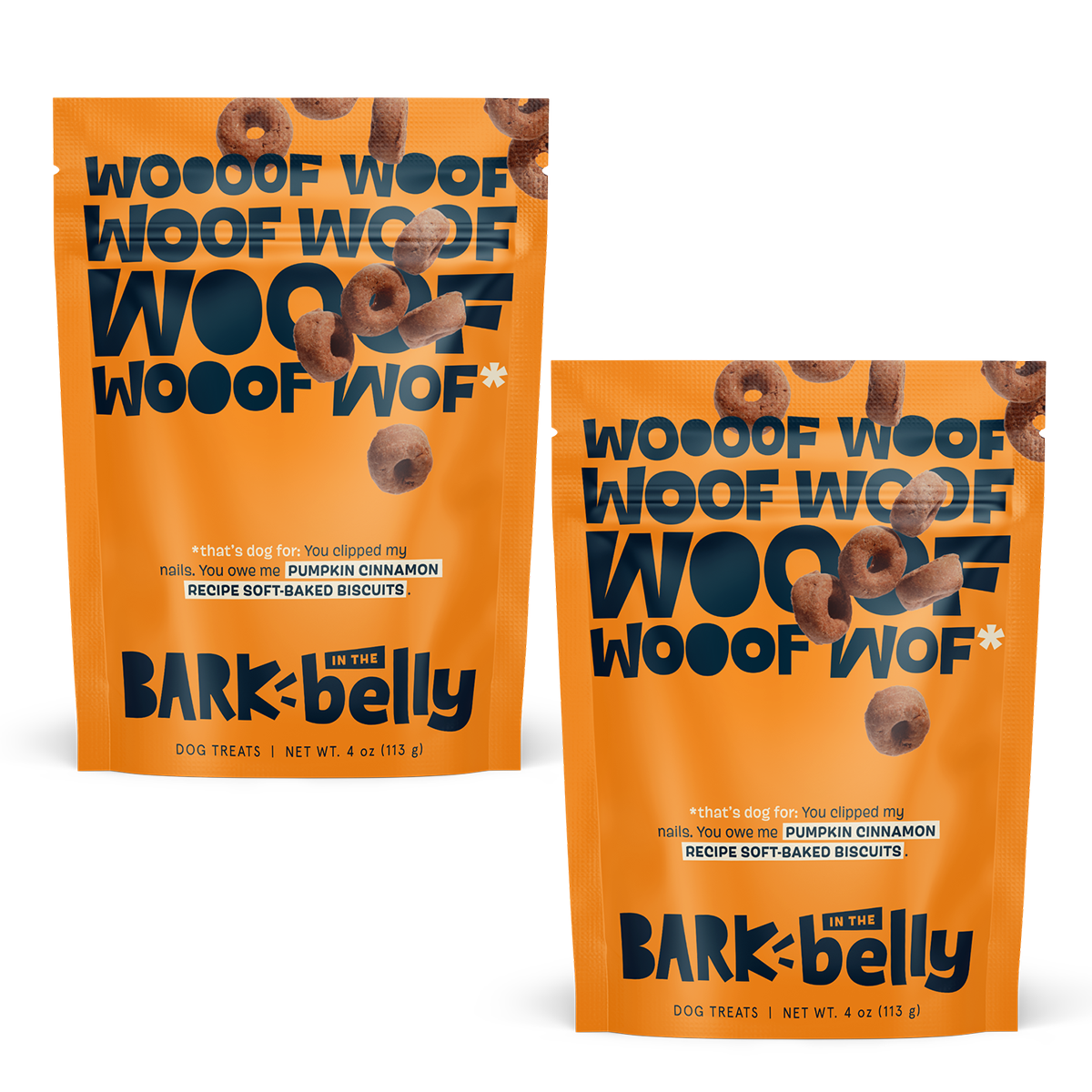 Soft-Baked Biscuits Pumpkin Cinnamon Recipe Dog Treats, 2-Pack