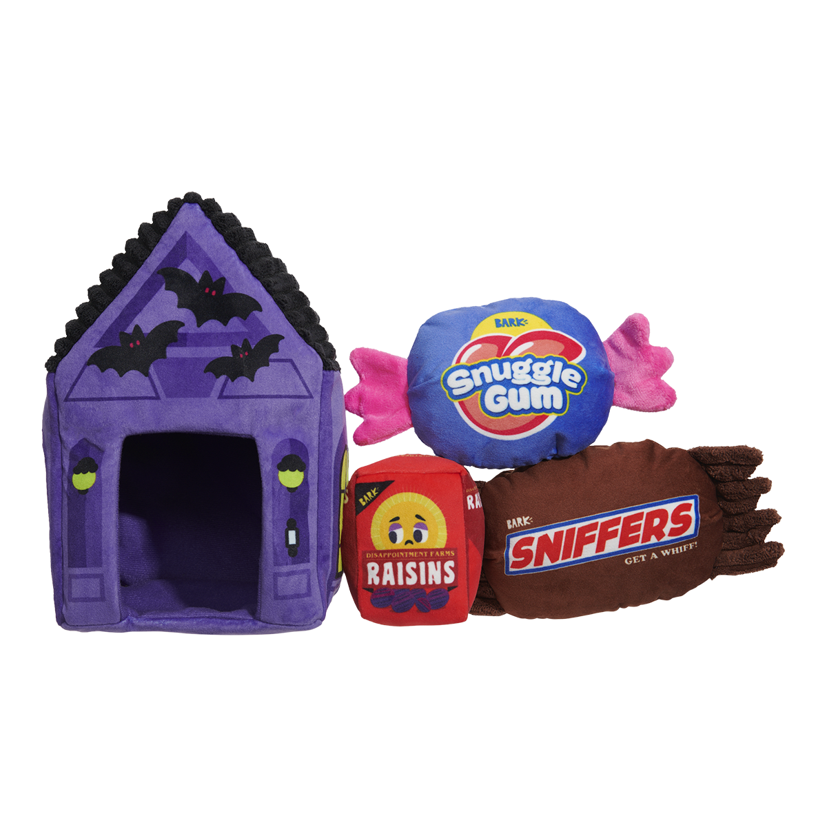 Squeak Street Trick-or-Treat Plush Multi-Part Dog Toy