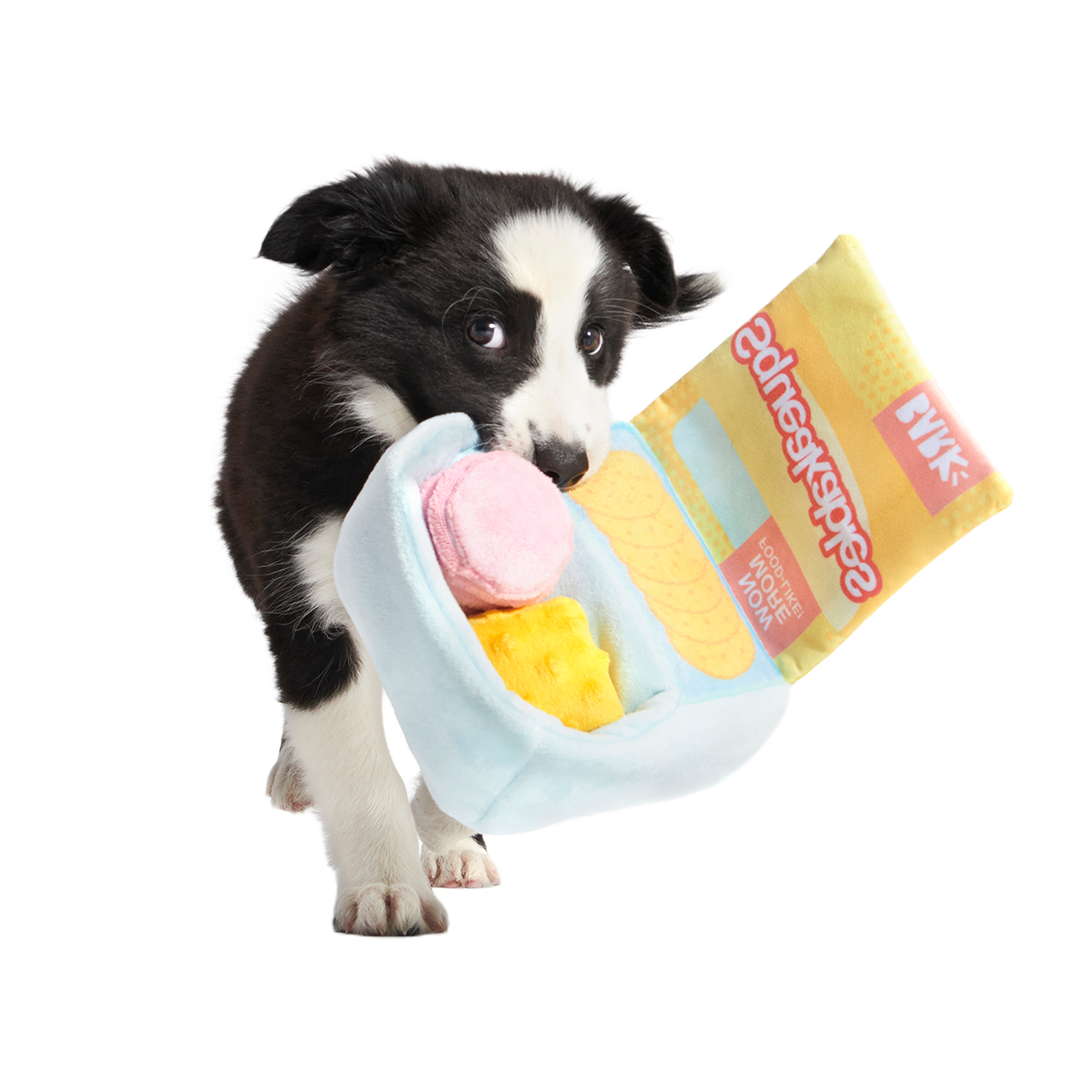 Squeakables Plush Multi-Part + Enrichment Dog Toy