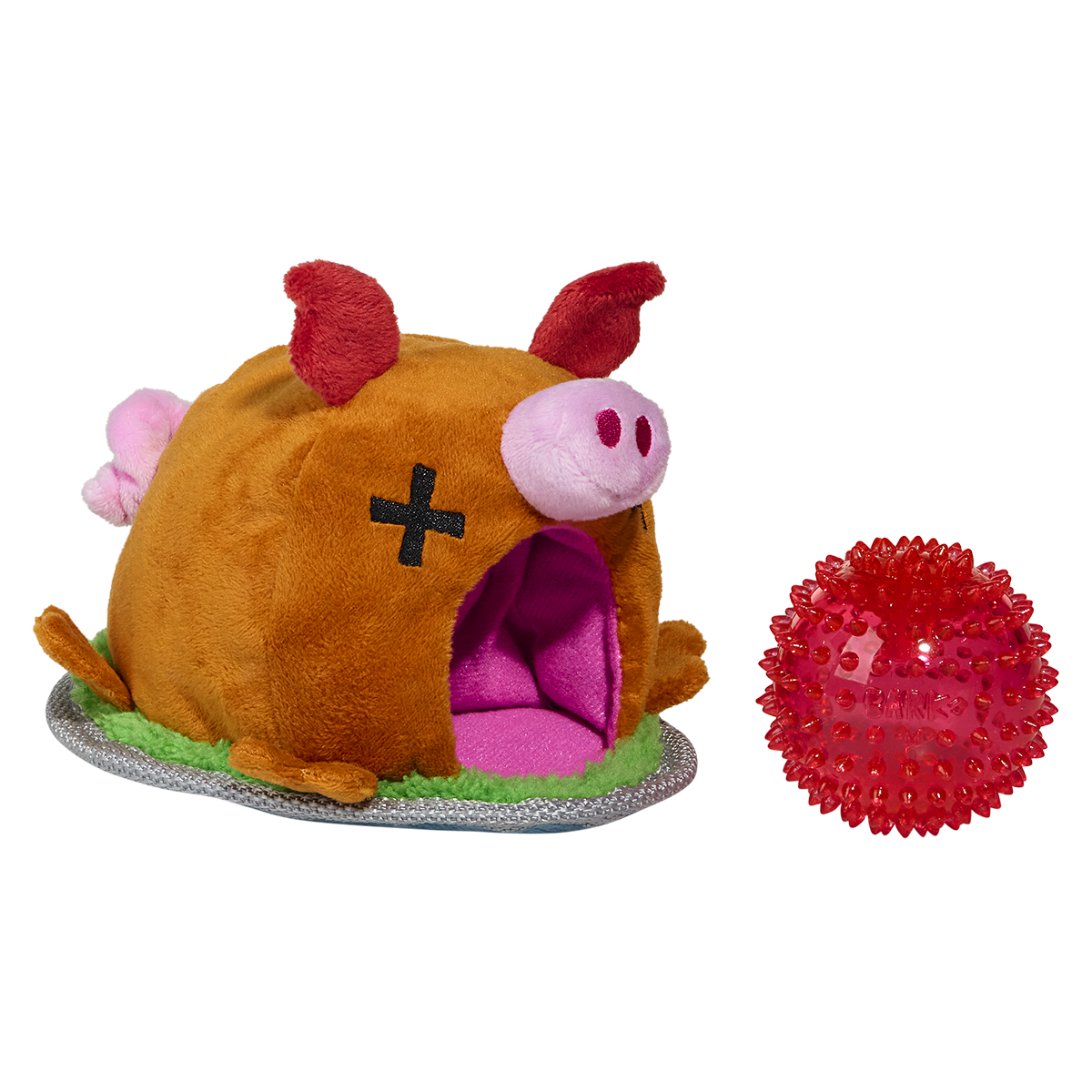 Squeakling Pig Plush Multi-Part + Enrichment + Fetch Dog Toy