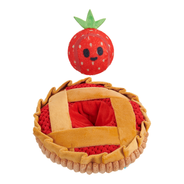 Strawberry Pie Plush Multi-Part + Enrichment Dog Toy – BARK