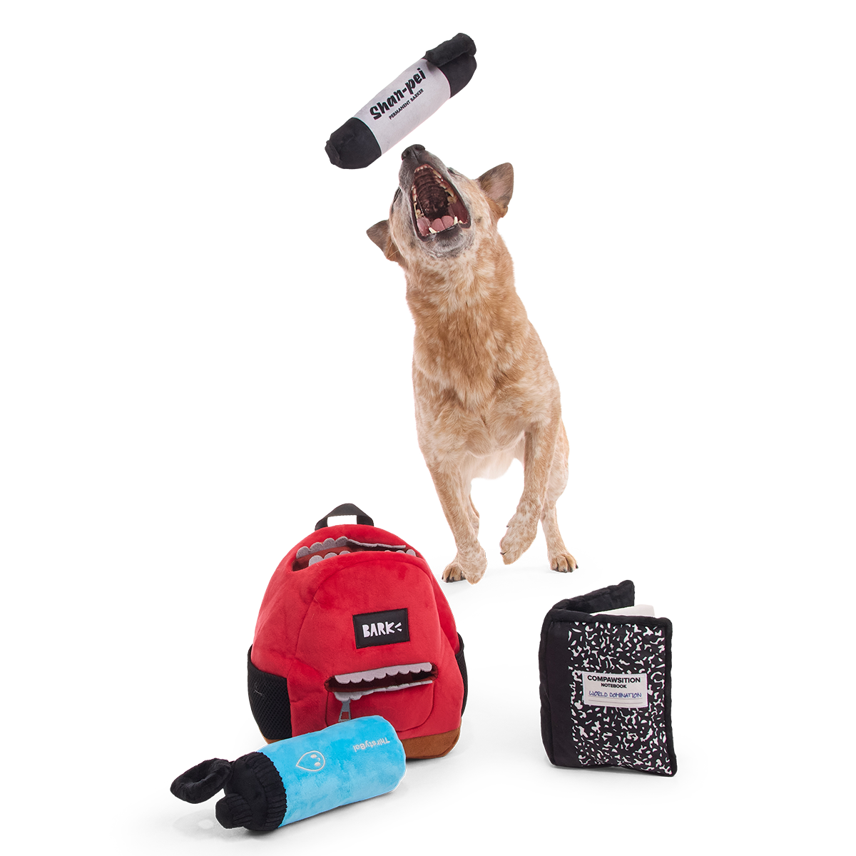 Teacher's Pet Backpack Plush Extra-Large + Multi-Part + Enrichment Dog Toy