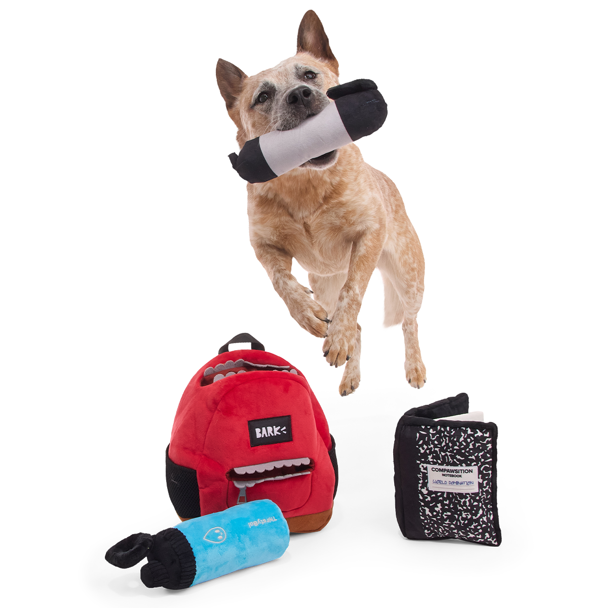 Teacher's Pet Backpack Plush Extra-Large + Multi-Part + Enrichment Dog Toy