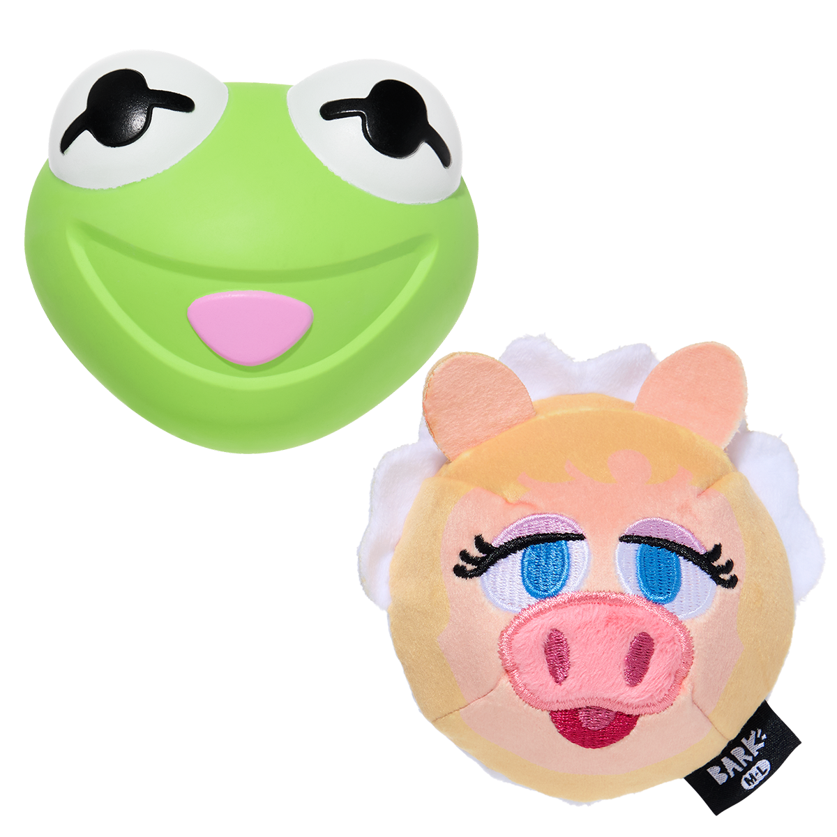 The Muppet Kermit & Miss Piggy Super Chewer Durable Dog Toy Bundle