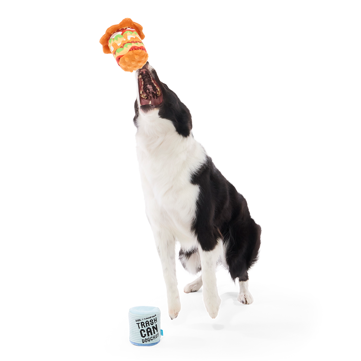 Trash Can Dogchos Plush Multi-Part + Enrichment Dog Toy