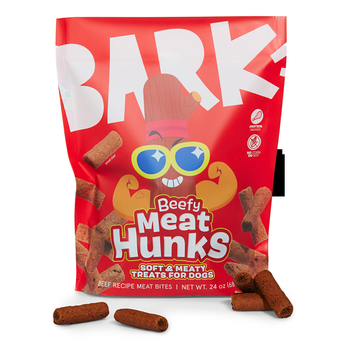 Beefy Meat Hunks Dog Treats, 24 oz