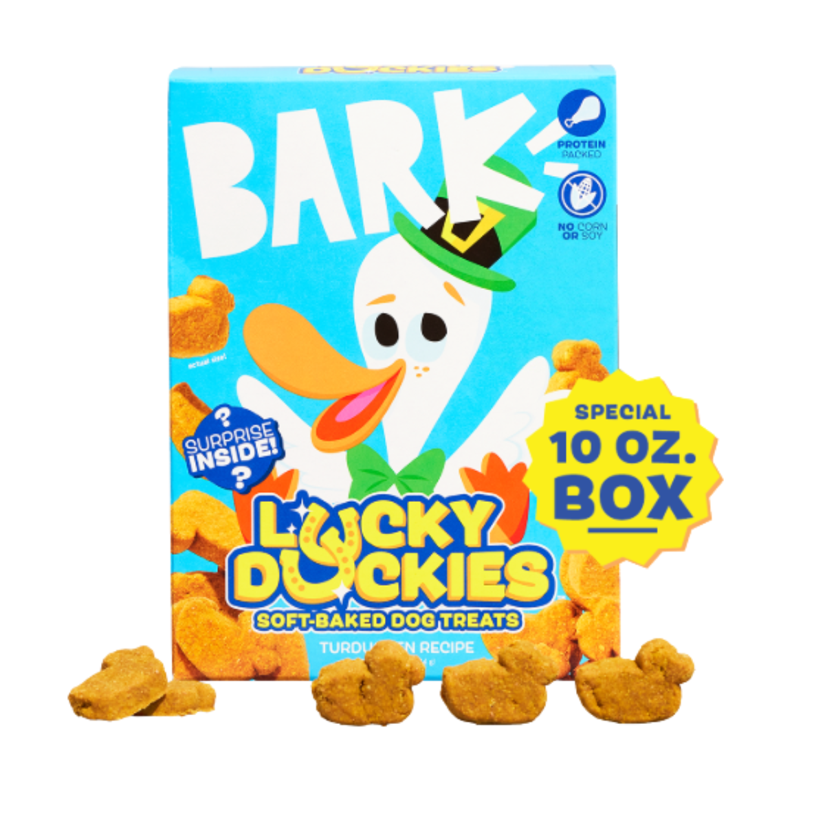 Lucky Duckies™ Turduken Recipe Chicken Duck Turkey Soft & Chewy Dog Treats, 10 oz