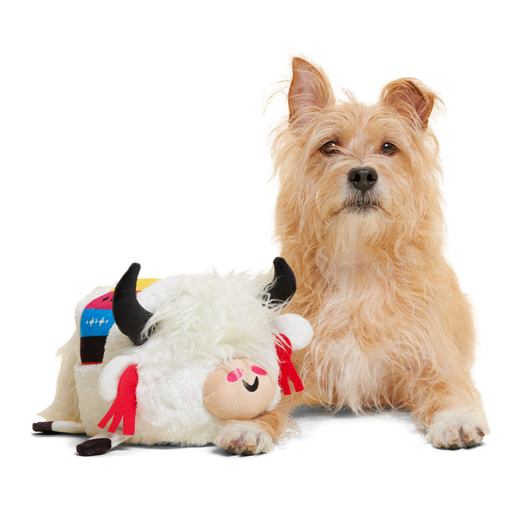 Yeshe the Yak Plush Extra-Large + Tug Dog Toy – BARK