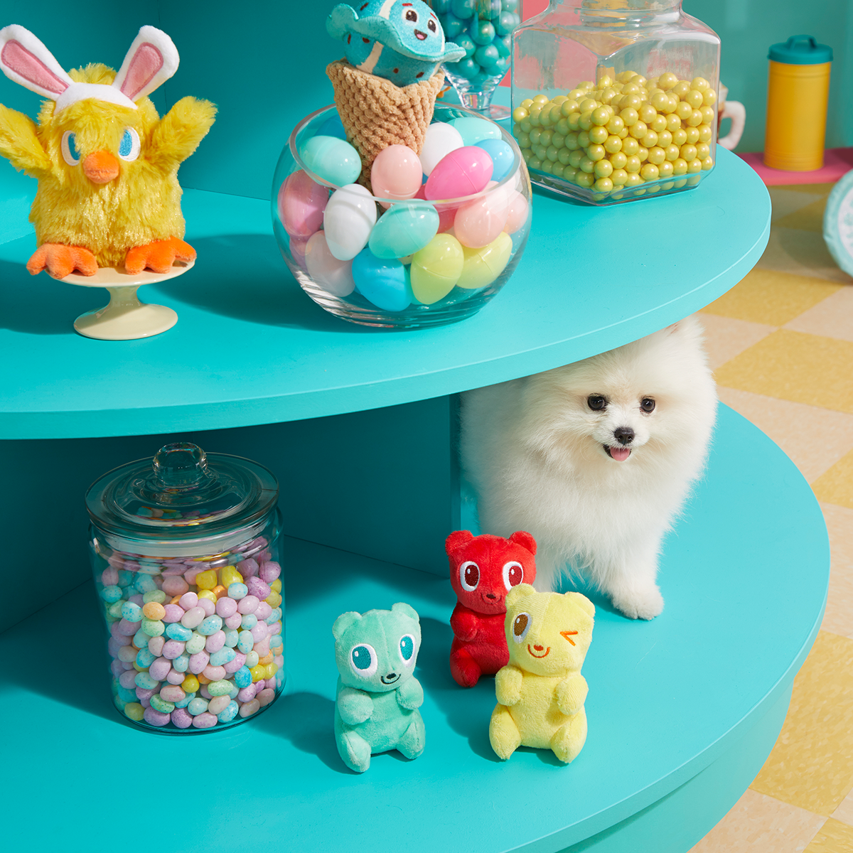 Yummy Bear Buddies Plush Multi-Part Dog Toy